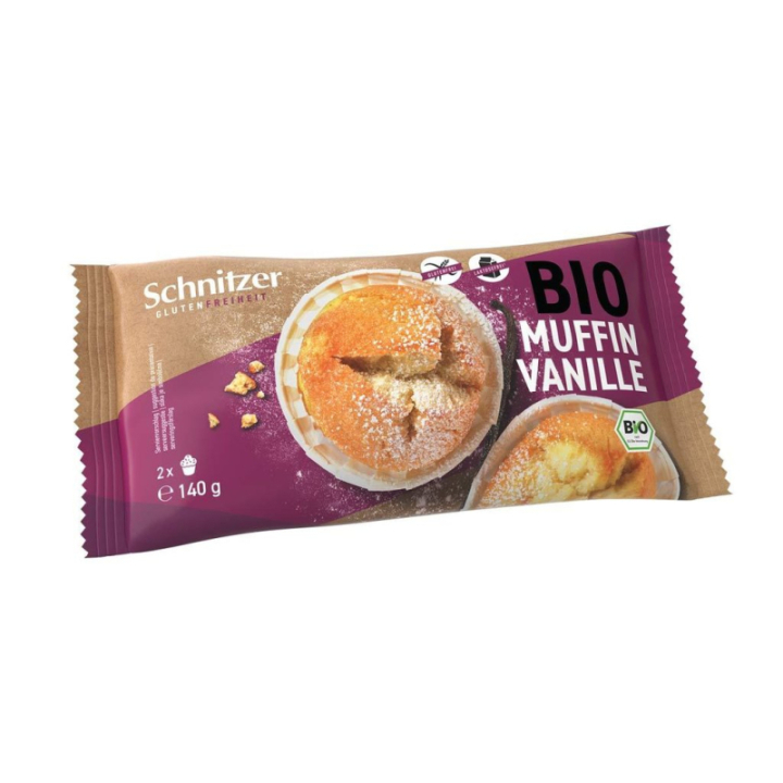 Muffins vanille sans gluten X2 BIO - SCHNITZER (140g) cpam 1.59e