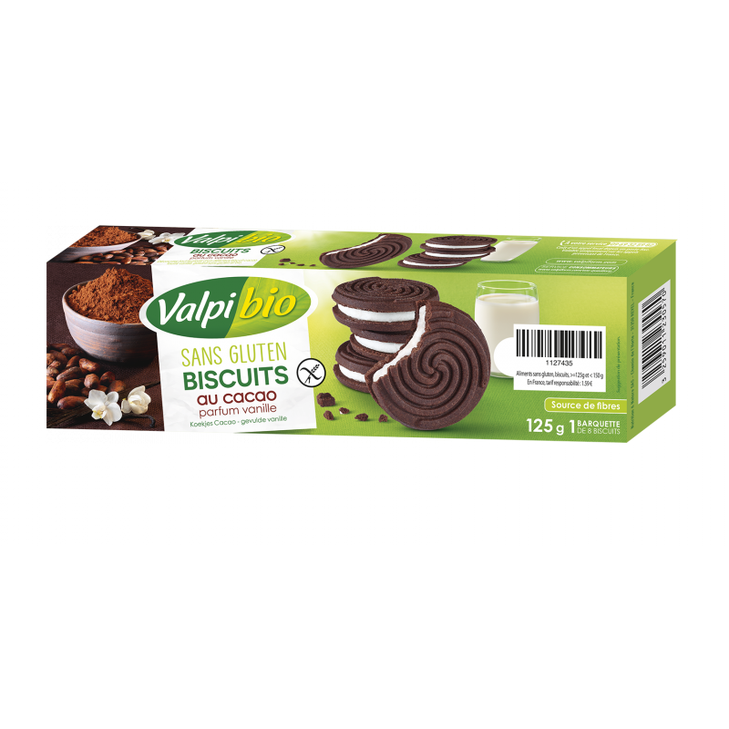 Biscuits SORRISI fourrés à la crème au cacao sans gluten Schar