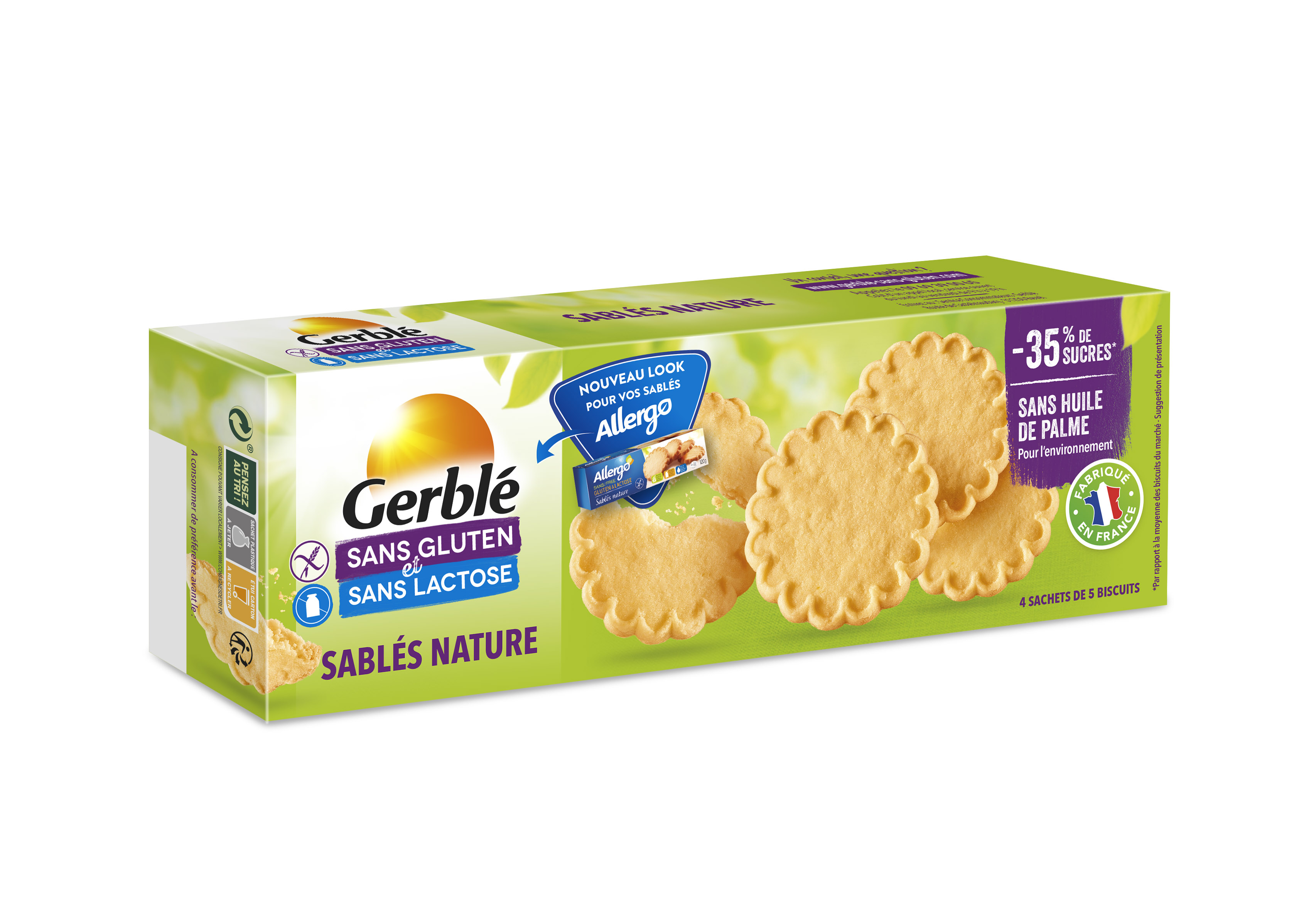 Biscuits Sables Nature Sans Gluten Allergo