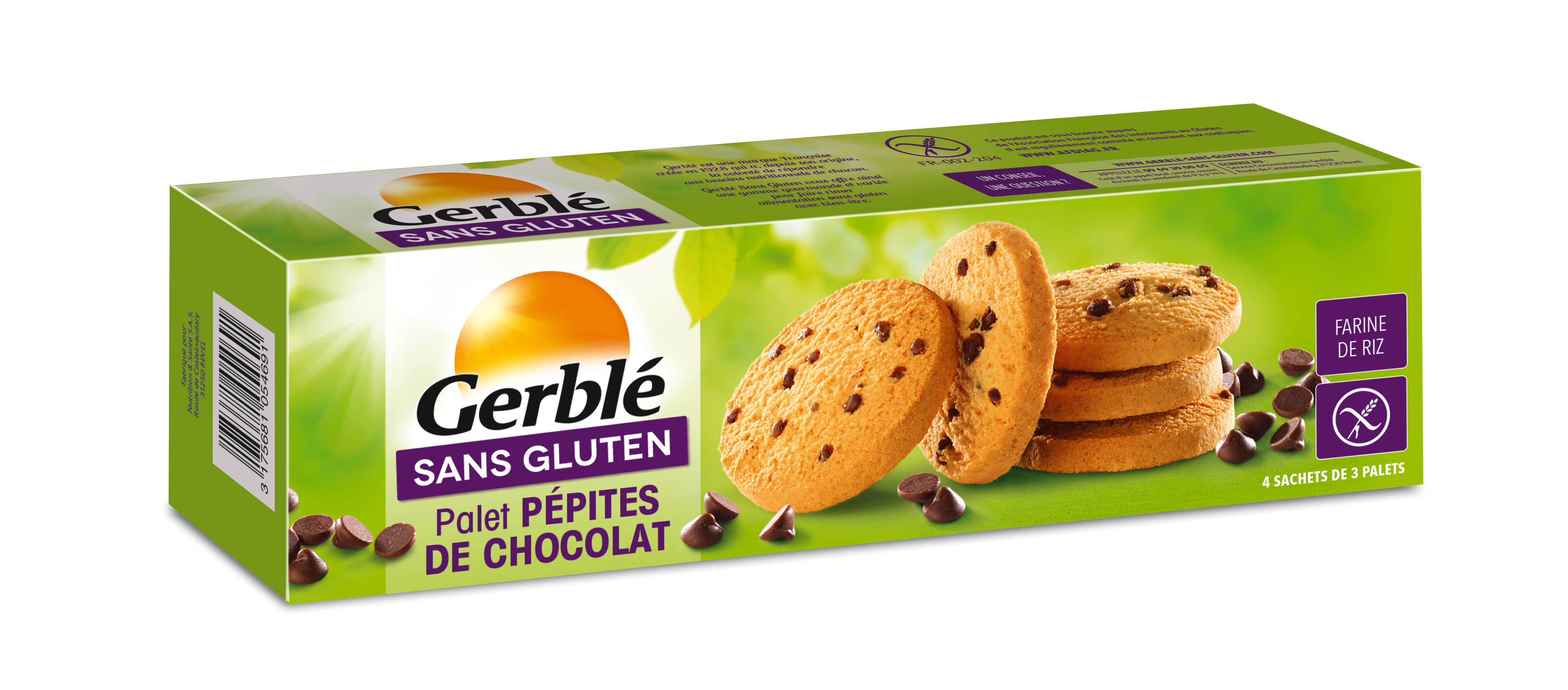 Palets Pepites Choc Sans Gluten Gerble