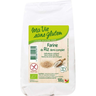Farine de riz semi-complete sans gluten BIO - MA-VIE-SG (500g)