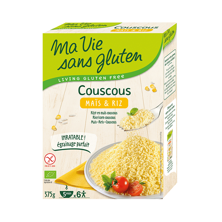 Couscous maïs-riz sans gluten BIO - MA-VIE-SG (375g)