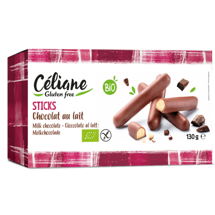Batonnets choco-lait sans gluten BIO - CELIANE (130g) cpam 1.59e
