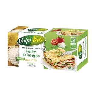 Lasagnes mais-riz sans gluten BIO - VALPIBIO (250g) cpam 1.40e