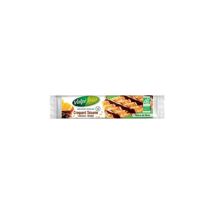 Croquants sesame-choco-orange sans gluten X3 BIO - VALPIBIO (33g)