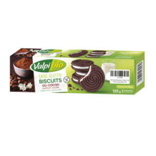 Biscuits cacao-vanille sans gluten BIO - VALPIBIO (125g) cpam 1.59e