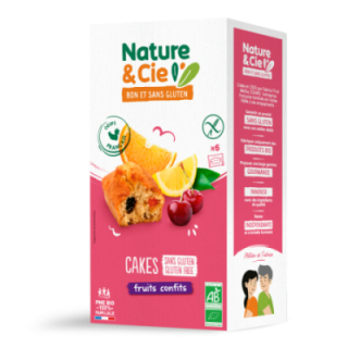 Cakes fruits confits sans gluten BIO - NATURE-et-CIE (180g) cpam 2.23e