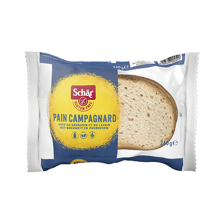 Pain campagnard sans gluten - SCHAR (240g) cpam 0.96e