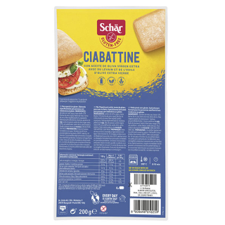 Ciabatta moelleux sans gluten X4 - SCHAR (200g) cpam 0.96e