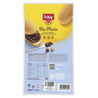 Pains brioches sans gluten X4 BON-MATIN - SCHAR (200g) cpam 0.96e