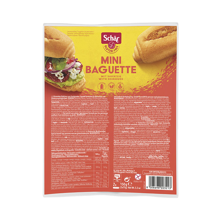 Mini-baguettes sans gluten X2 - SCHAR (150g) cpam 0.72e