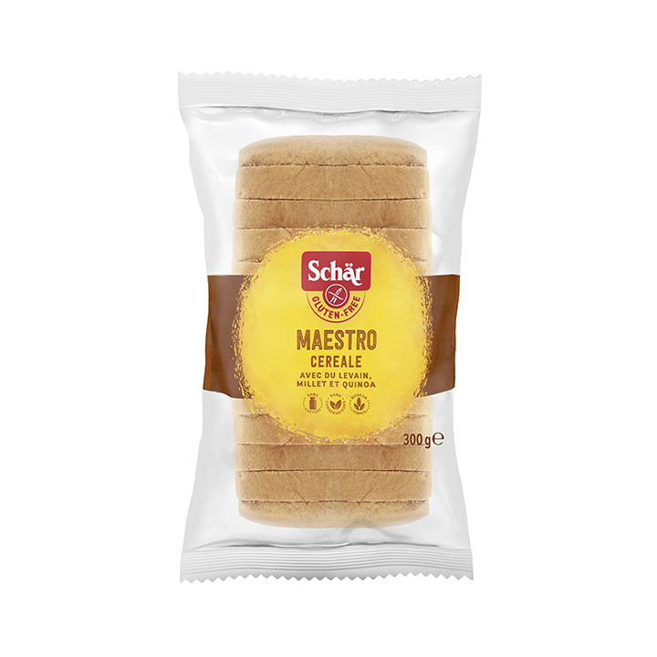 Pain sans gluten aux céréales MAESTRO CEREALE - SCHAR (300g) cpam 1.44e