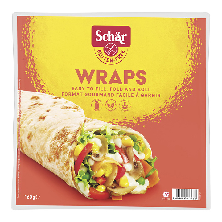 Galettes fines sans gluten X2 WRAPS - SCHAR (160g) cpam 0.72e