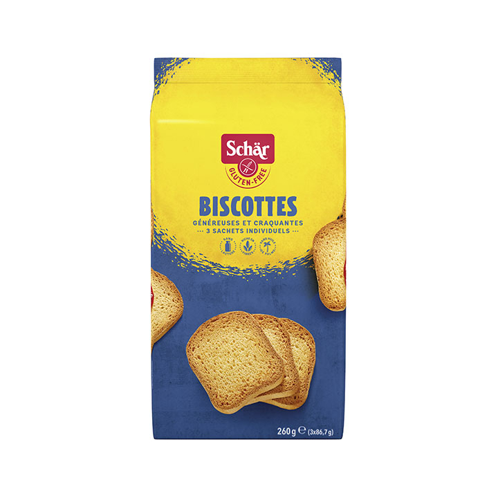 Biscottes sans gluten - SCHAR (260g) cpam 1.20e