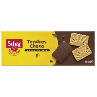 Biscuits nappés cacao sans gluten TENDRES-CHOCO - SCHAR (150g) cpam 1.91e