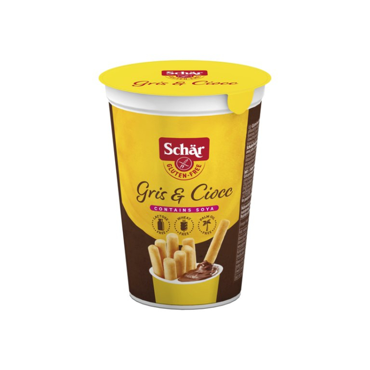 Grissini et pate-cacao sans gluten GRIS-CIOCC - SCHAR (52g) cpam 0.64e